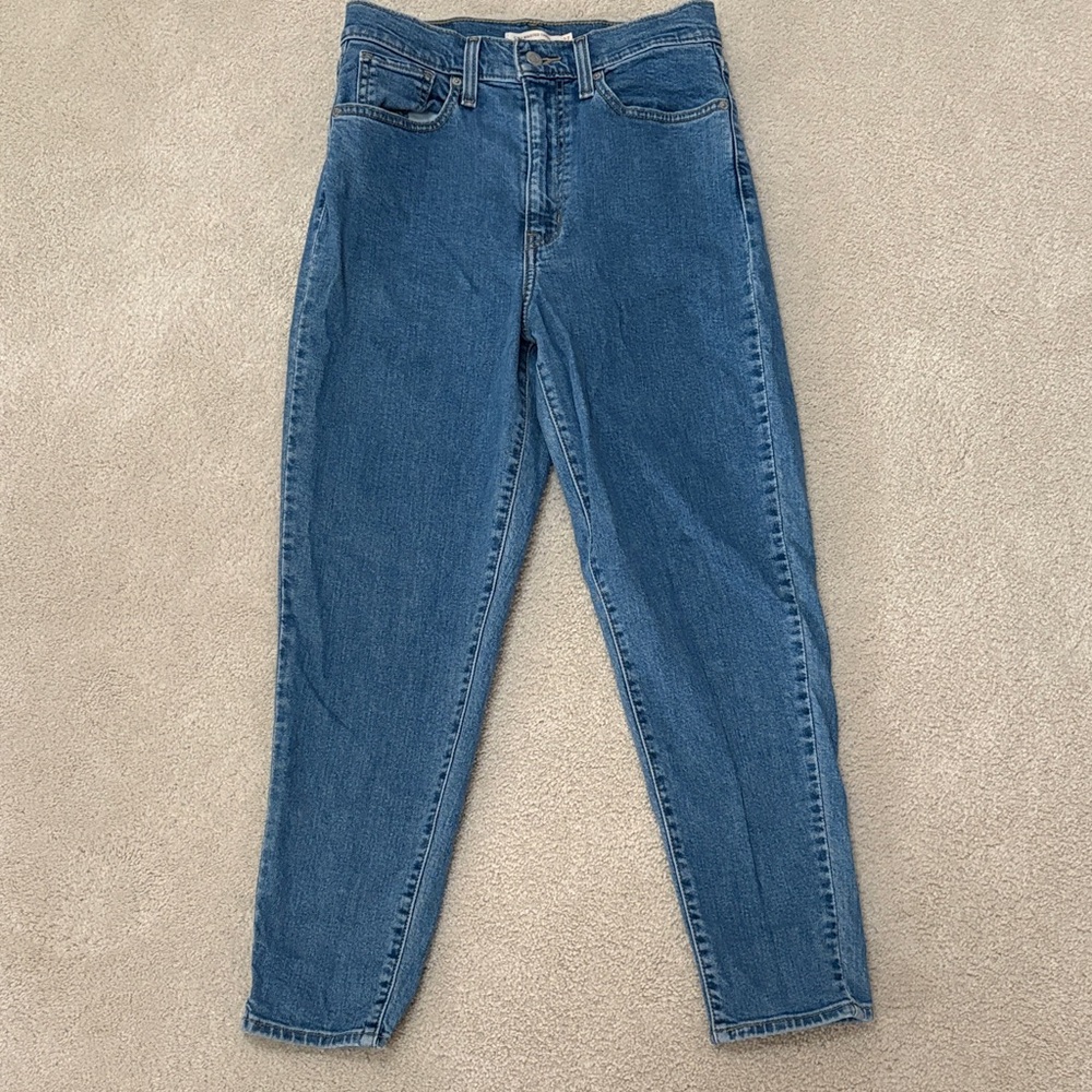 Levi's High Wasted Tapered Leg Blue Women's Jeans 27x27